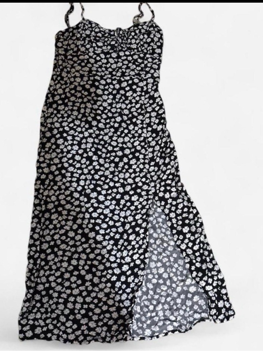 Aeropostale Black and White Floral Midi Dress